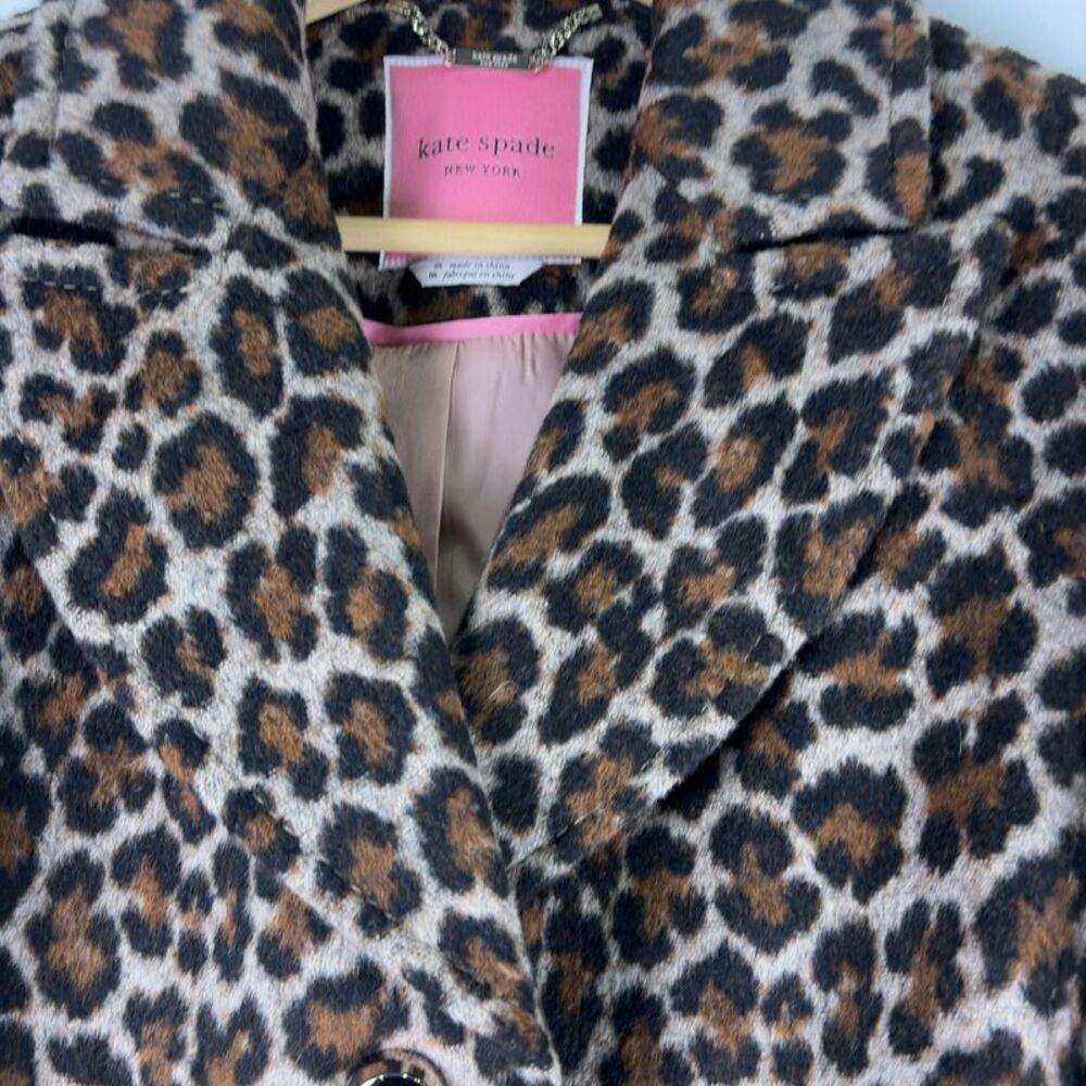 Kate Spade Leopard Print Coat - Picture 4 of 7